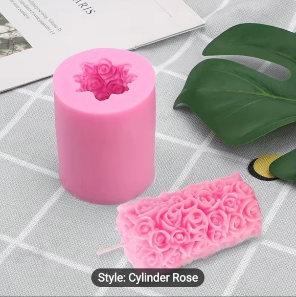 1pc Rose Flower Silicone Candle Mold For Handmade Soap, Bath Bomb, etc. - Picture 5 of 6